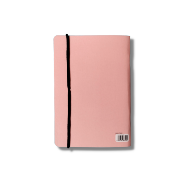 Trasera del cuaderno de bolsillo "children today" en color rosa