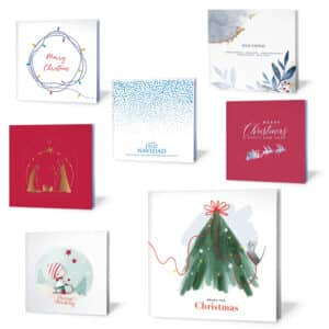 7 modelos de distinto diseño de la colección arte 15 de tarjetas de felicitación de navidad solidarias UNICEF
