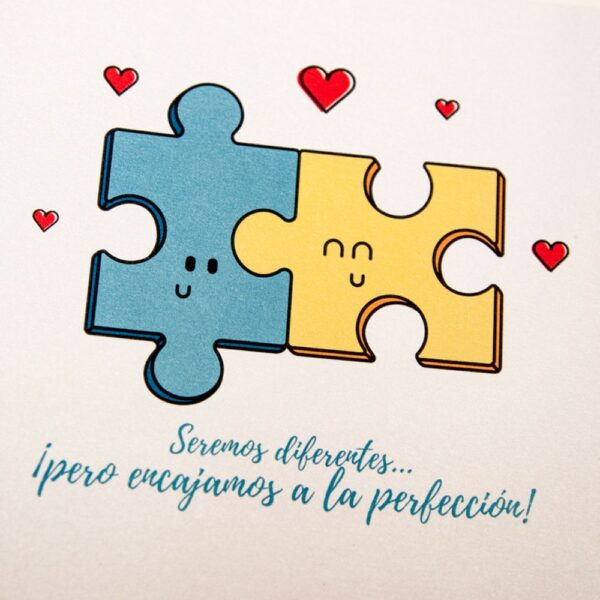 TARJETA DE FELICITACIÓN "PUZZLE LOVERS"