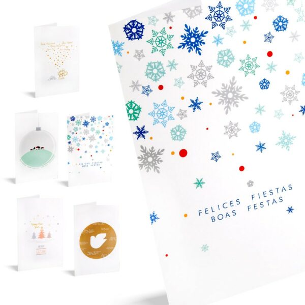 10 TARJETAS DE NAVIDAD "COTILLON"