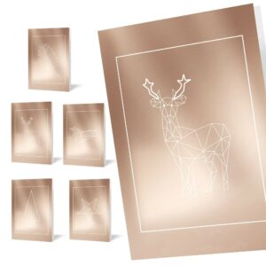 10 TARJETAS DE NAVIDAD "GEOMETRIC"