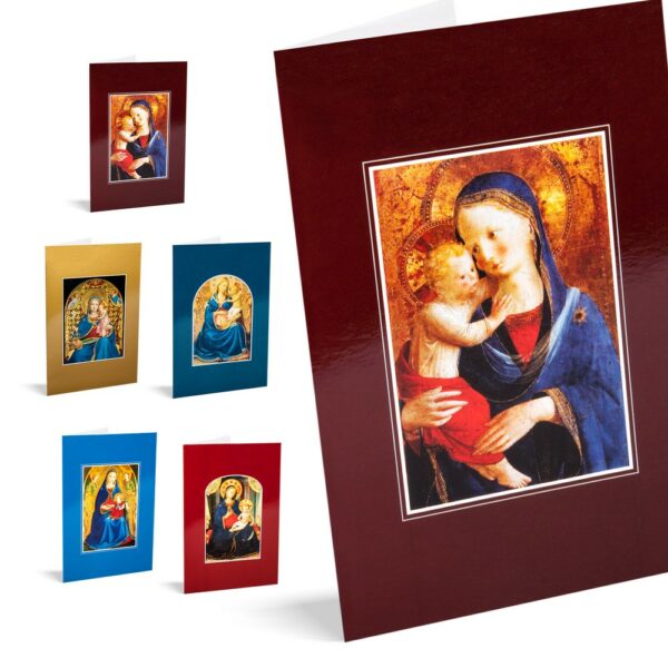 10 TARJETAS DE NAVIDAD "MADONNAS"