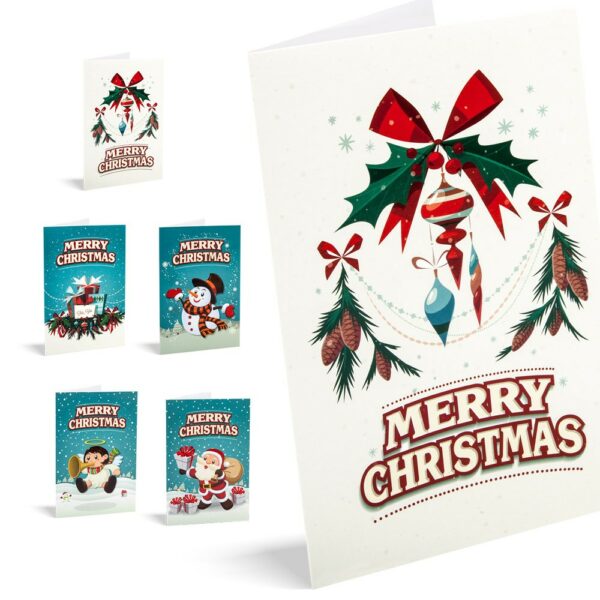 10 TARJETAS DE NAVIDAD "MERRY CHRISTMAS"