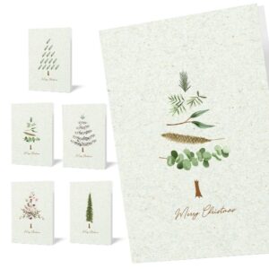 10 TARJETAS DE NAVIDAD "ORGANIC TREES"