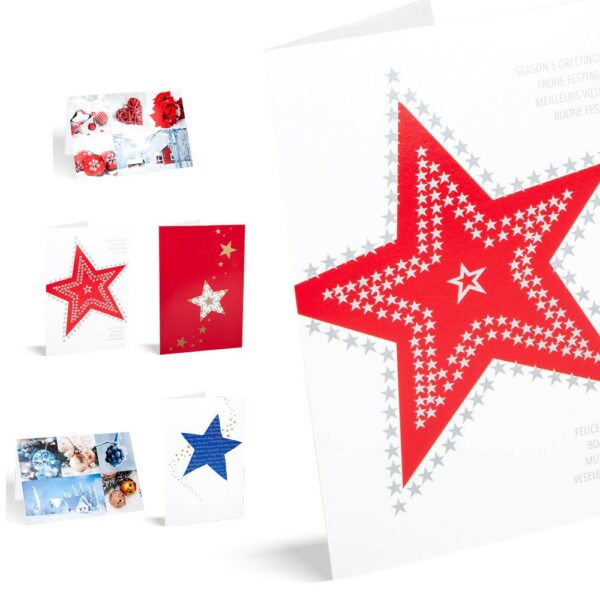 10 TARJETAS DE NAVIDAD "PIC A STAR"