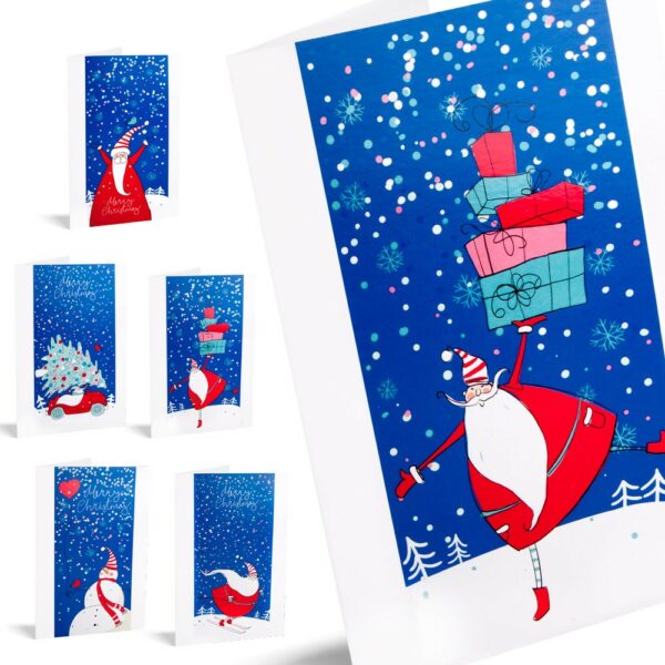 10 TARJETAS DE NAVIDAD "SANTA STORIES"