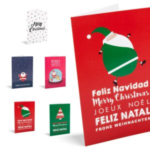 10 TARJETAS DE NAVIDAD "SNOW"