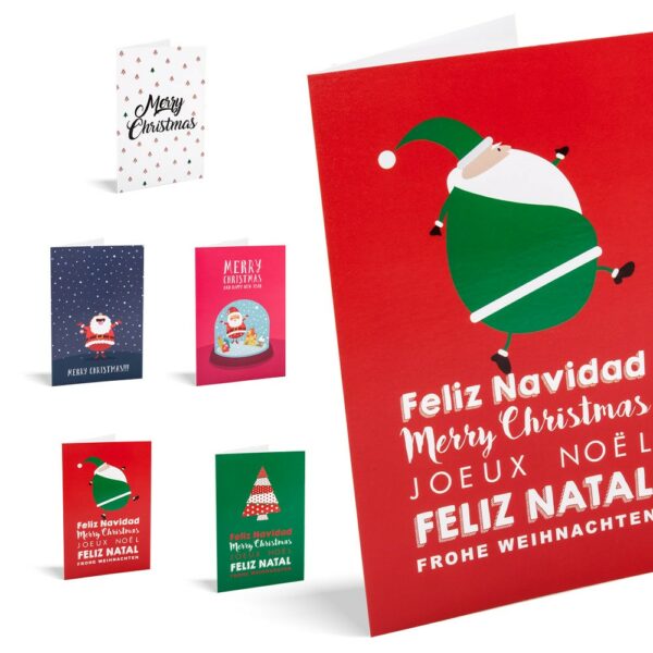 10 TARJETAS DE NAVIDAD "SNOW"