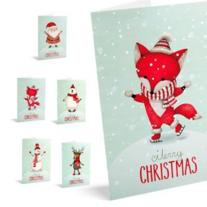 10 TARJETAS DE NAVIDAD "WINTER ANIMALS"